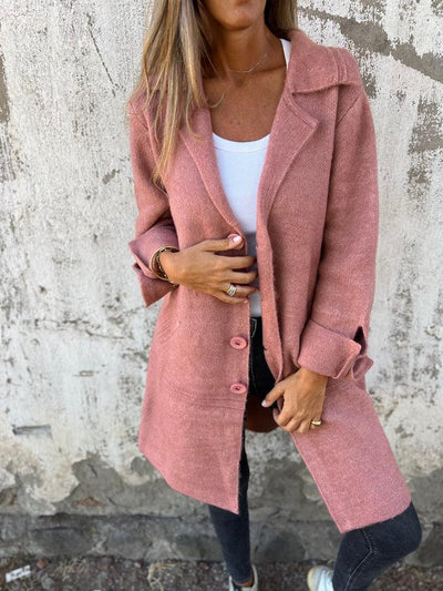 Isabella™ - Casual Long Coat with Lapels|Kiely&Cork™