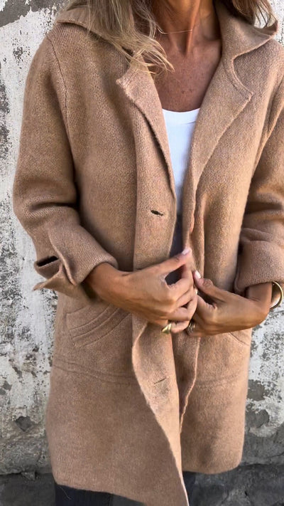 Isabella™ - Casual Long Coat with Lapels|Kiely&Cork™