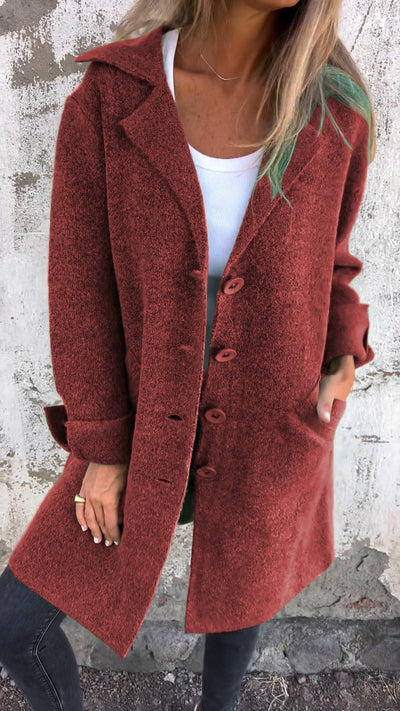 Isabella™ - Casual Long Coat with Lapels|Kiely&Cork™