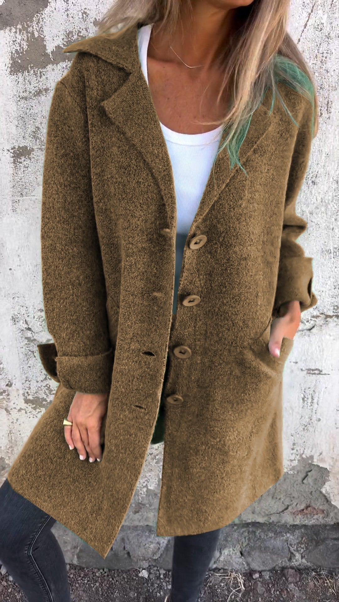 Isabella™ - Casual Long Coat with Lapels|Kiely&Cork™