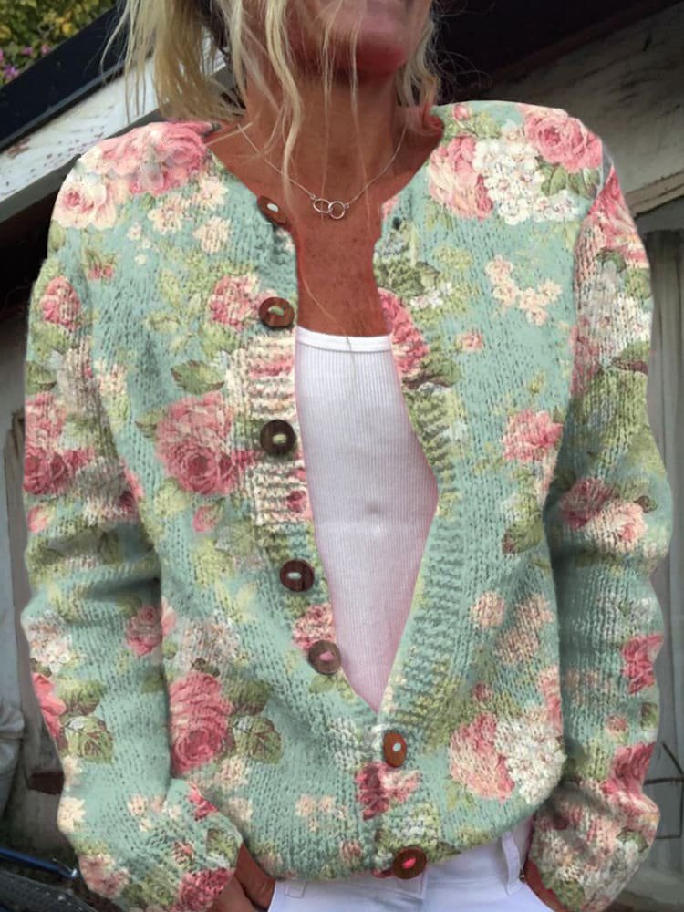 ANDREA™ Floral Pattern Cardigan|Kiely&Cork™